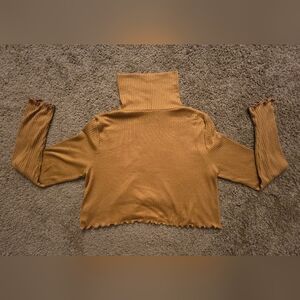 ARIZONA Yellow Turtleneck Crop Top